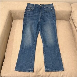MOTHER Distressed Blue Denim Jeans